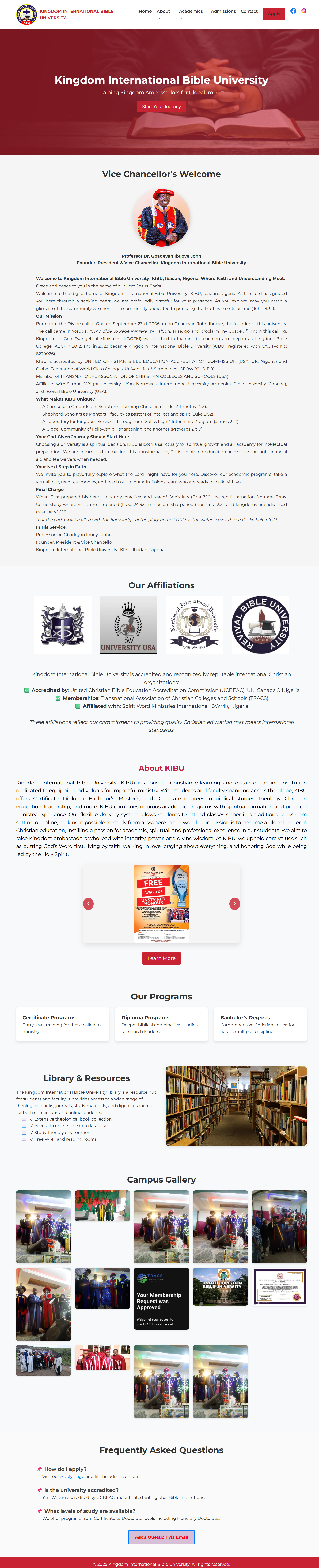 University student portal project screenshot